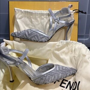 Fendi Silver Heels
